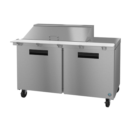 Hoshizaki Refrigerator, Two Section Mega Top Prep Table, Stainless Doors,  SR60B-18M